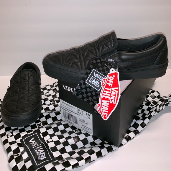 karl lagerfeld vans slip on